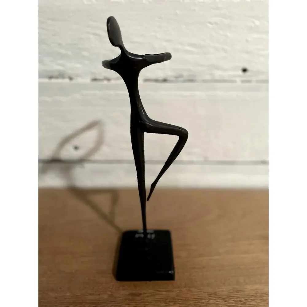 Vintage IKEA Bodrul Khalique Bronze Ballerina Dancer Sculpture Modernist 12